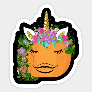 Pumpkin Unicorn Sticker